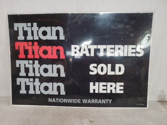 Titan Batteries Sign