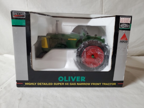 Oliver Highly Detailed Super 66 Gas Narrow Front Tractor SpecCast