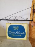 Carte Blanche Welcome Double Sided Hanging Sign