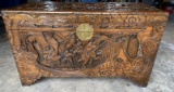 Wooden Carved Camphor Trunk