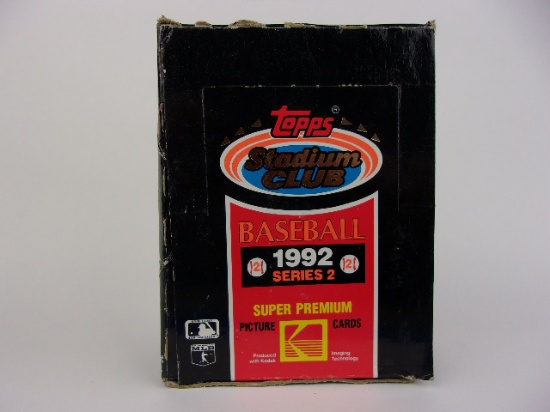 1992 TOPPS STADIUM CLUB SUPER PREMIUM PICTURE CARDS, 36 CT, OPEN BOX UNOPENED WAX PACKS, SERIES 2