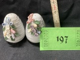 ceramic floral salt and pepper shakers
