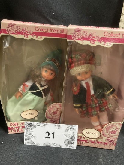 2 dolls of all nations, Austria and Scotland