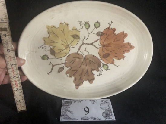 poppytrail Metlox platter, leaves