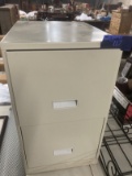 Two drawer tan filing Cabinet