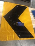 yellow delta road sign