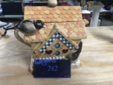 Ceramic Crows on House Teapot