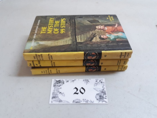 three books, Nancy Drew 42-44, 1967 Grosset and dunlap