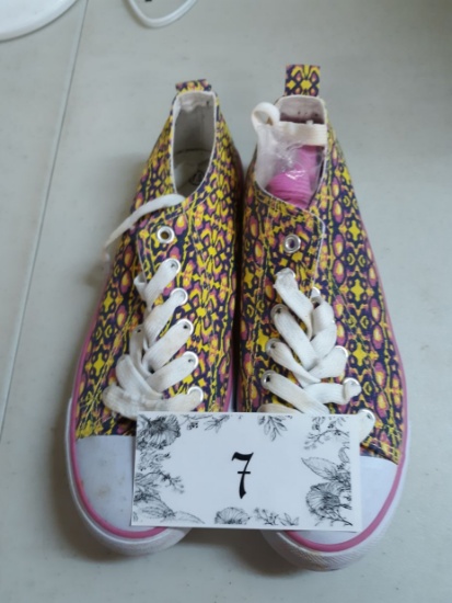 Shoes, 7.5 womens, freechoice, psychedelic pink and yellow