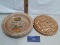 Apple pie pan with lid, ceramic, small chip