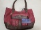 Purse, red and brown, BOC