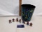 California Raisins figurines and plastic bucket