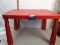 plastic red kids table