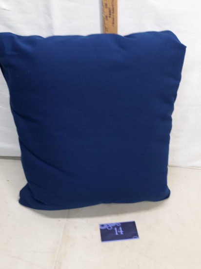 pillow, navy blue, duck fabric