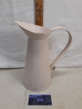 Metal décor pitcher, tea rose