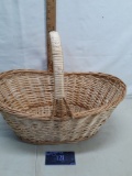 large woven handled basket