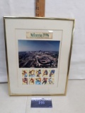 Atlanta 1996 Centennial Olympic Games framed image and stamps