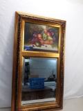 mirror, with fruit image on top half and half