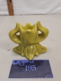 yellow ceramic candle holder , Clare Leaner?