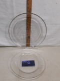 Two clear glass plates