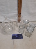 glass lot, apothecary jars, vase