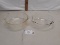 two pyrex round casserole dishes, one 1.5 L, other no size