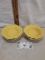 Independance Ironstone Japan, set of 6 yellow sauce bowls