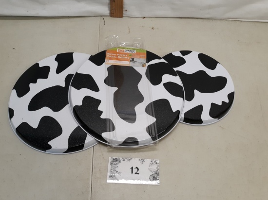 Cow patterned burner covers, Range Kleen