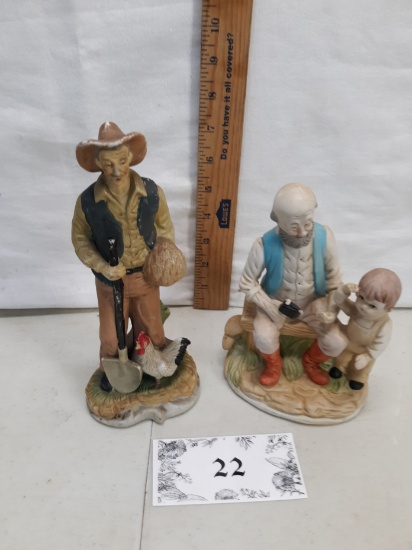 two ceramic figurines