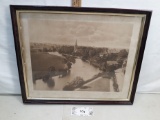 framed image, black and white sepia, Stratford on Avon