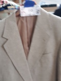 Suit Jacket, Tan textured fabric