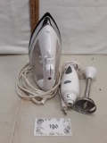 Sunbeam steam iron and Oster immersion blender