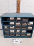 small garage organizer with contents