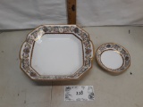 MZ Hutschenreuther square serving bowl and small bowl