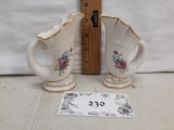 Lenox small porcelain flute bud vases, set of 2