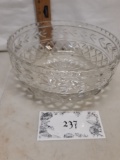 Pressed crystal serving bowl, very heavy