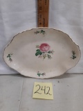 ceramic oval platter, floral transfer
