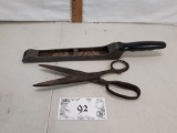 hand wood shaver and large scissors