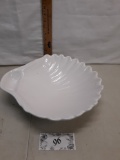 large shell décor bowl, ceramic