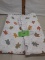 baby quilt, white with bear pattern