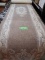 Hallway runner rug, tan with peach flowers 12-15 ft