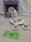 Fine Porcelain 10 pcs Miniature Tea Set, Cherubs