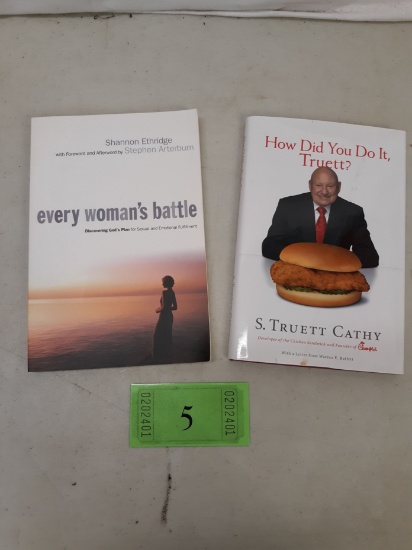 2 books, Every Women's Battle, How did you do it Truett?