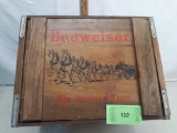 wood crate with lid, Anheuser Busch, possibly handmade