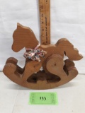 small tabletop wood rocking horse