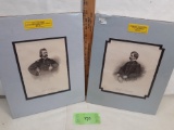 two matted civil war engraving prints