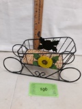 metal sunflower table sled décor