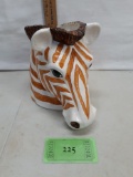 Zebra vase/candy bowl, ceramic