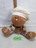 Plush Gingerbread man décor, styrofoam body