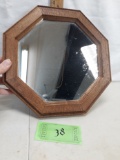 Octagon Wood Mirror